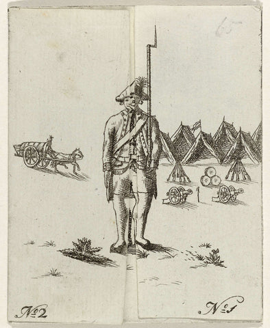 French cartoon on a free-grainedist of the Flying Army, 1787, anonymous, 1787 Canvas Print