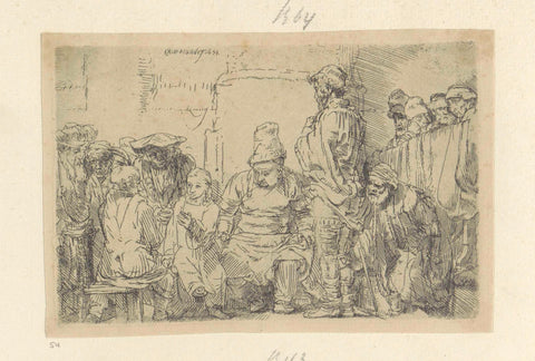 Christus en de schriftgeleerden, Rembrandt van Rijn, 1807 - 1808 Canvas Print