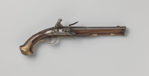 Flintlock pistol, Jacobus van Solingen, c. 1770 Canvas Print