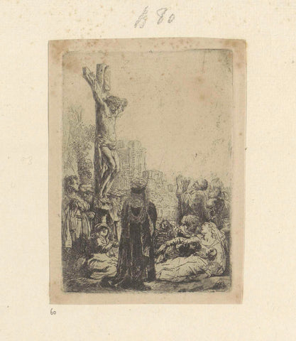 Crucifixion: small plate, Rembrandt van Rijn, 1807 - 1808 Canvas Print