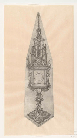 Design for a monstrance, Wenzel von Olmütz, 1480 - 1500 Canvas Print