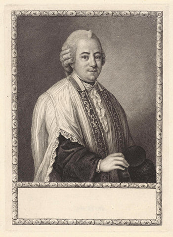 Portret van Chrysostome Girardot, Pieter Tanjé (attributed to), 1716 - 1761 Canvas Print