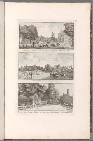 Views of landscapes near Overveen and Bloemendaal, Cornelis van Noorde, 1763 Canvas Print