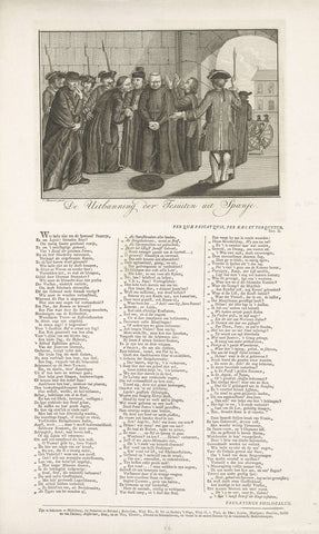 Cartoon on the Exile of the Jesuits from Spain, 1767, anonymous, 1767 Canvas Print