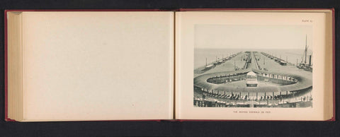 View of a pier in Lake Michigan with a moving platform for the World's Columbian Exposition in Chicago in 1893, Charles Dudley Arnold, 1893 Canvas Print