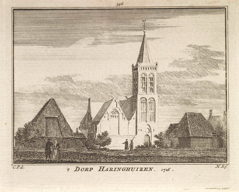 View of Haringhuizen, Hendrik Spilman, 1752 Canvas Print