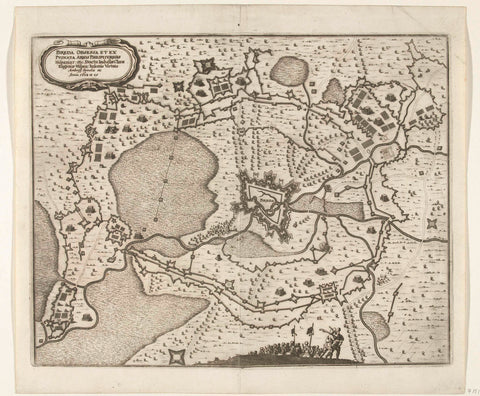 Map of the siege of Breda, 1624-1625, anonymous, 1625 Canvas Print