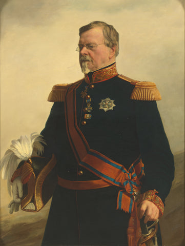 Bernhard (1792-1862), duke of Saxe-Weimar. General in Dutch service, Jacob Spoel, 1840 - 1862 Canvas Print