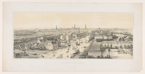 Panorama of Amsterdam, Johan Conrad Greive, 1847 - 1891 Canvas Print