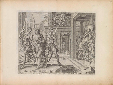 Simeon and Levi take Dina home, Harmen Jansz Muller, 1643 Canvas Print