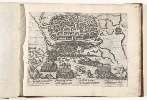 Siege of Alkmaar, 1573, Frans Hogenberg, 1573 – 1575 Canvas Print