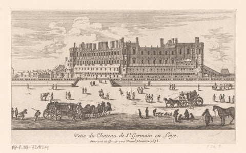 Gezicht op het kasteel van Saint-Germain-en-Laye, Israël Silvestre, 1658 Canvas Print