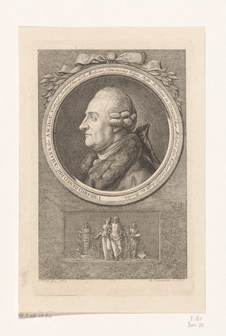 Portret van Urban Friedrich Benedikt Brückmann, Daniel Nikolaus Chodowiecki, 1776 Canvas Print