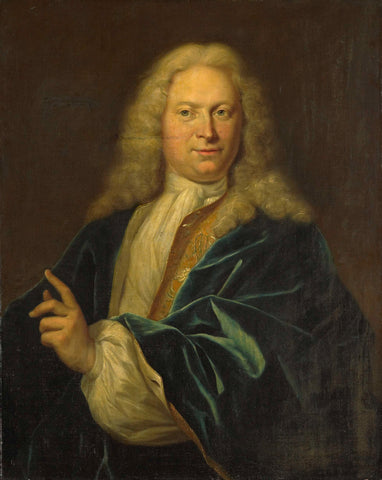 Portrait of Jan Hendrik van Heemskerck, Count of the Holy Roman Empire, Lord of Achttienhoven, Den Bosch and Eyndschoten, Captain of the Citizenry of Amsterdam (Johan Hendrik Graaf Van Heemskerk), Jan Maurits Quinkhard, 1710 - 1730 Canvas Print