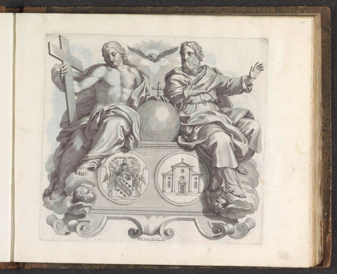 Coat of arms of the Barbarigo family and the Trinity, Robert of Audenaerd, 1673 - 1743 Canvas Print