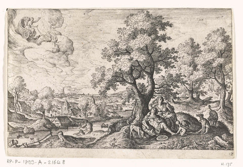 Love Scene with Jupiter, Hans Bol, c. 1550 - c. 1650 Canvas Print