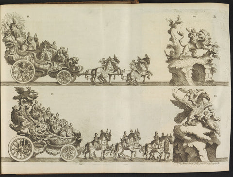 Sheet D: sixth and seventh float, 1767, Lieven Wouters, 1767 Canvas Print