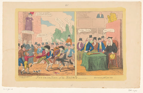 Cartoon on English domestic politics, 1820, George Cruikshank, 1820 Canvas Print