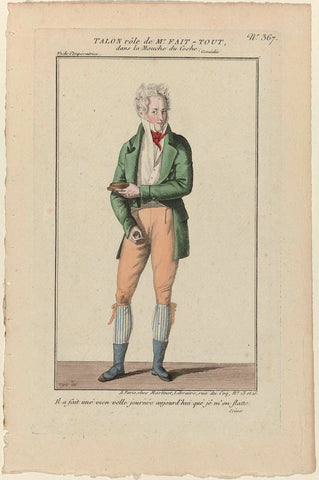 Petite Galerie Dramatique, 1796-1843, No. 367: Talon role of Mr Fait-Tout (...), anonymous, 1796 - 1843 Canvas Print