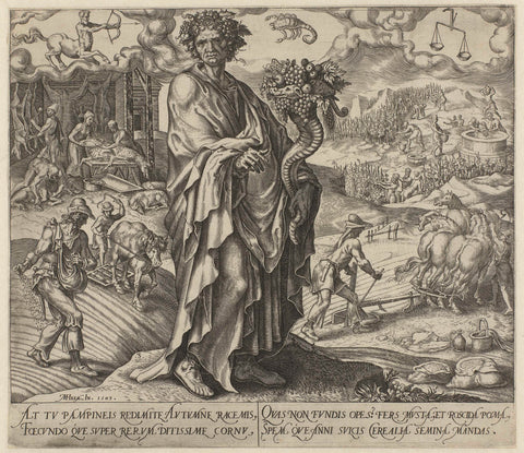 Autumn, Philips Galle, 1563 Canvas Print