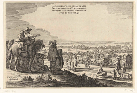 Departure of the Spanish garrison from Huis te Gennep (page 1), 1641, Pieter Nolpe, 1641 Canvas Print