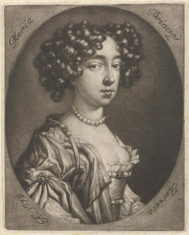 Portrait of Maria II Stuart, anonymous, 1679 Canvas Print