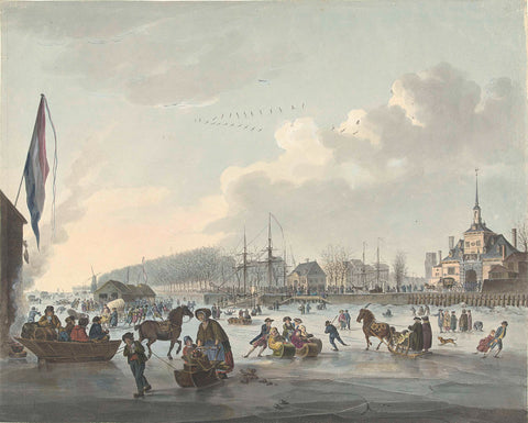 IJsvermaak voor Rotterdam, ca. 1784, anonymous, 1780 - 1790 Canvas Print