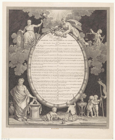 Human rights in 1795, Theodoor Koning, 1795 Canvas Print