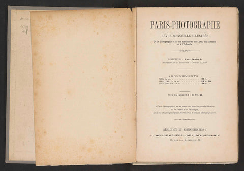 Paris-Photographe première année 1891 No 3, 1891 Canvas Print