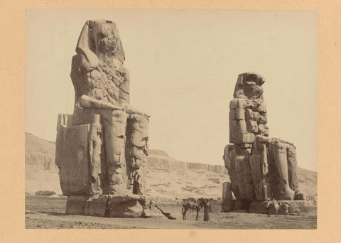 Colossi of Memnon, anonymous, c. 1895 - c. 1915 Canvas Print