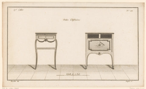 Two chiffonieres, Nicolas Dupin, 1772 - 1779 Canvas Print