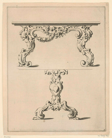 Two Tables, Pieter Hendricksz. Schut, 1655 Canvas Print