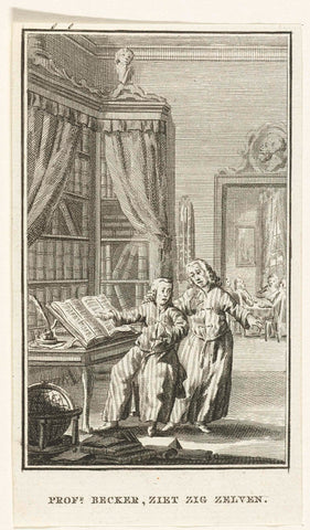 Balthasar Bekker sees himself, unknown, 1691 - 1699 Canvas Print