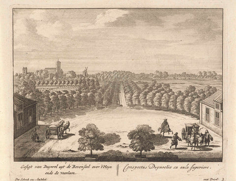 View of the forecourt and driveway of duinrell country estate, anonymous, 1675 - 1711 Canvas Print