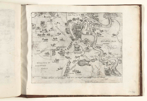 Map of Neuss en omgeving, 1585, Frans Hogenberg, 1585 - 1587 Canvas Print