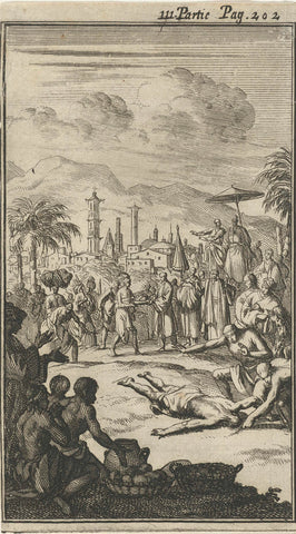 Pilgrimage of a fakir to Kabul, Jan Luyken, 1689 Canvas Print