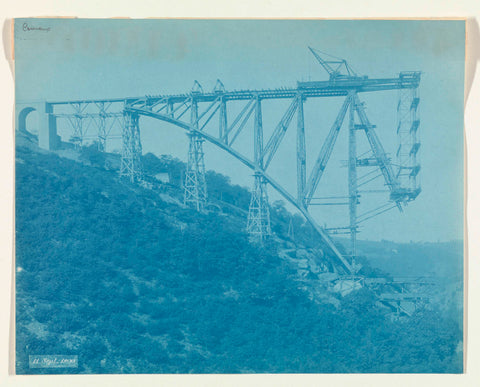 Construction of viaur viaduct in France by Societé de Construction des Battignolles, 11 September 1900, anonymous, 1900 Canvas Print