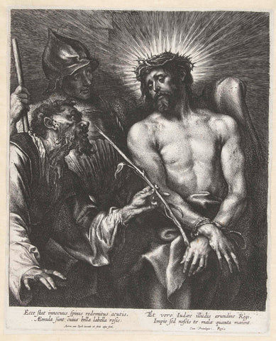 De bespotting van Christus, Anthony van Dyck, 1630 - 1699 Canvas Print