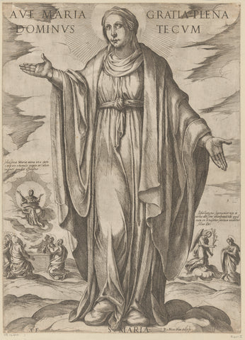 Maria, Antonio Tempesta, 1565 - 1630 Canvas Print