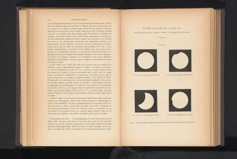 Four stages of a solar eclipse, M. Charles, 1893 Canvas Print