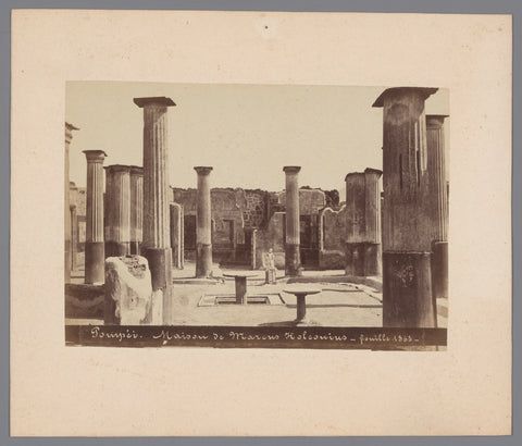 Remains of the house of Marco Olconio in Pompeii, Giorgio Sommer (attributed to), 1863 - 1914 Canvas Print