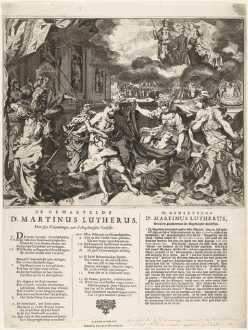 Allegory on the quarrels in the Lutheran Church in The Hague, 1739, anonymous, 1739 Canvas Print