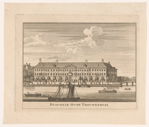 View of the Diaconie Oude Vrouwenhuis in Amsterdam, anonymous, in or after 1751 Canvas Print