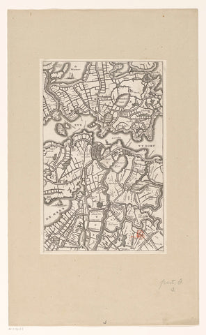 Map of the area around Amsterdam, anonymous, in or before 1748 Canvas Print