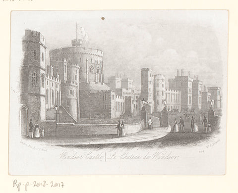 View of Windsor Castle, anonymous, 1800 - 1899 Canvas Print