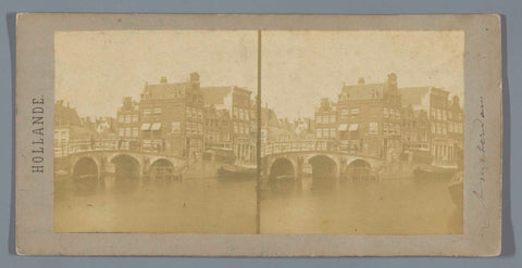 Caetsbaanbrug in Amsterdam, Charles-Henri Plaut (attributed to), 1858 Canvas Print