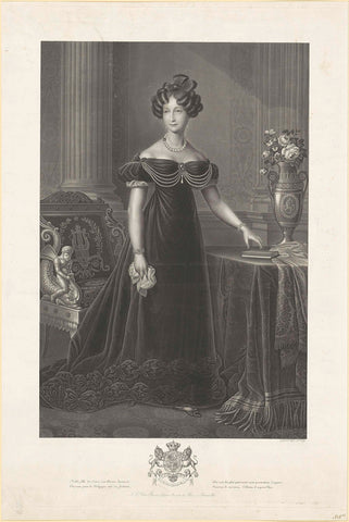 Portrait of Anna Paulowna Romanowa, Johann Nepomuk Gibèle, 1816 - c. 1830 Canvas Print