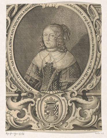 Portrait of Eleonore Dorothea of Saxe-Weimar, Johann Dürr, 1612- 1663 Canvas Print