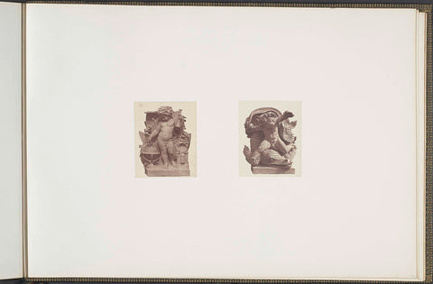 Plaster models for sculptures at the Palais du Louvre: left 