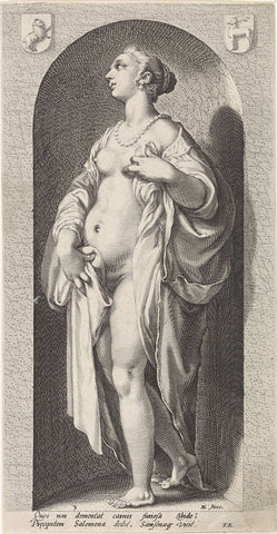 Wellust (Luxuria), Jacob Matham, 1593 Canvas Print